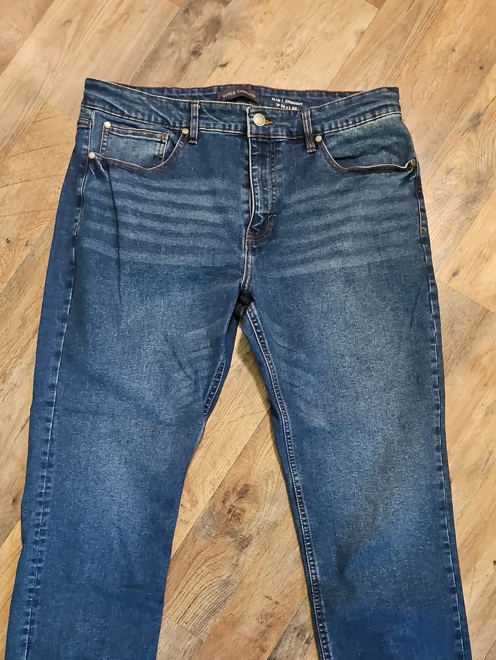 👖Vince Camuto Men's Dark Blue Straight Jeans